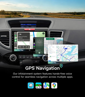 AINAVIGO 1080p rear view camera display includes guiding lines.