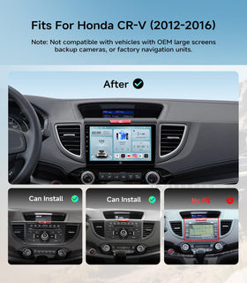 AINAVIGO CR-V dashboard integration with factory look enables seamless installation.