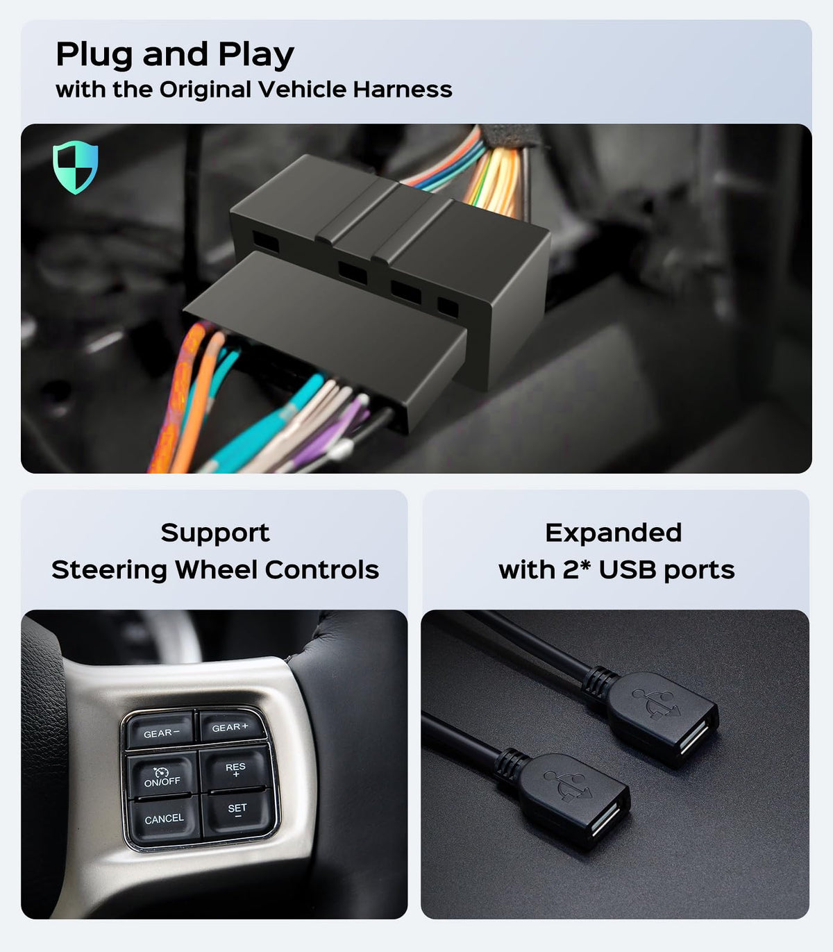 AINAVIGO Dodge Ram 5G Wi-Fi keeps apps online for streaming