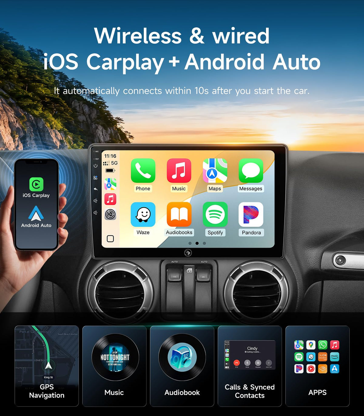 AINAVIGO GPS with offline maps supports reliable route planning anywhere
