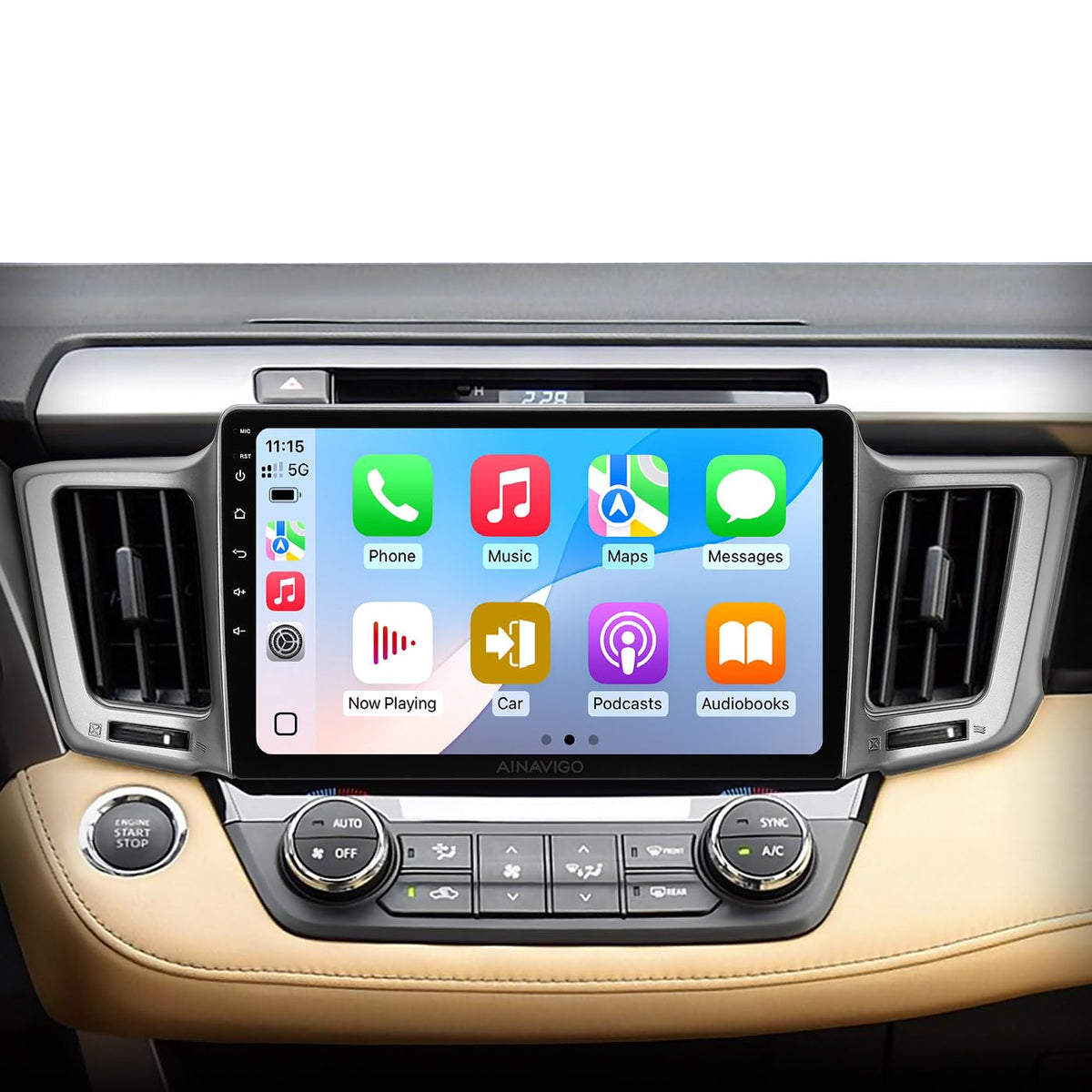 AINAVIGO Rav4 2013-2018 10.2-inch display unit enhances navigation and media clarity