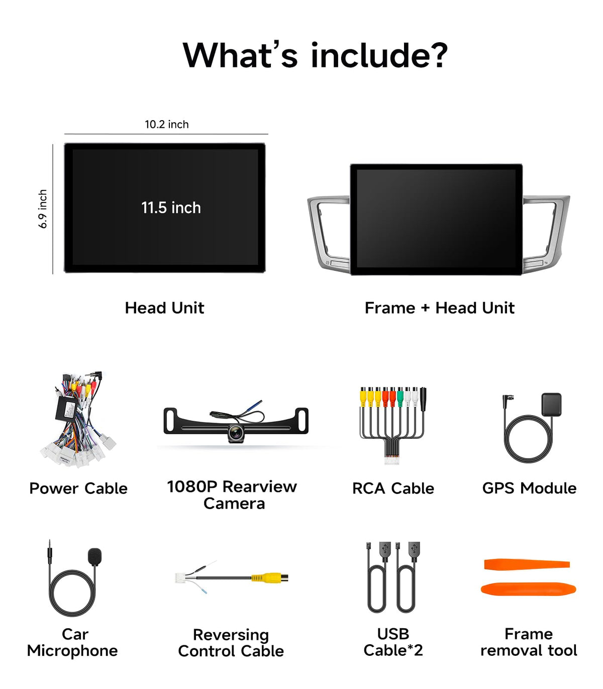 AINAVIGO Rav4 custom frame kit for plug-and-play installation.