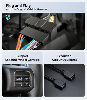 AINAVIGO 170-degree rear camera delivers a wide, clear parking view