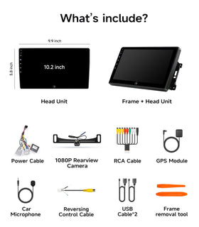 AINAVIGO 10.2-inch touchscreen provides intuitive control and quick navigation