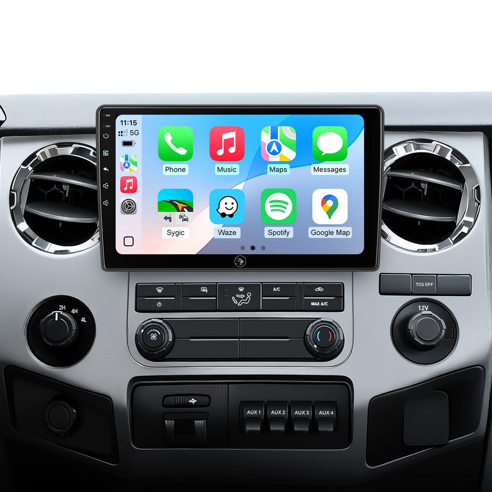 AINAVITO 10-inch dash unit installed in Ford F-150 for a modern cockpit upgrade