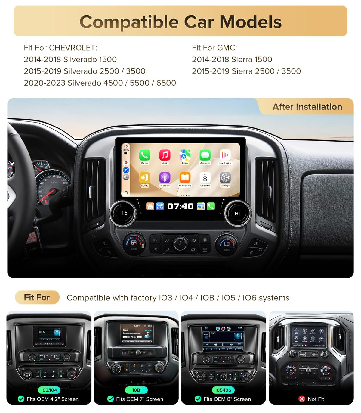AINAVITO11.5 dual-knobs control for tactile volume and tuning on rough roads