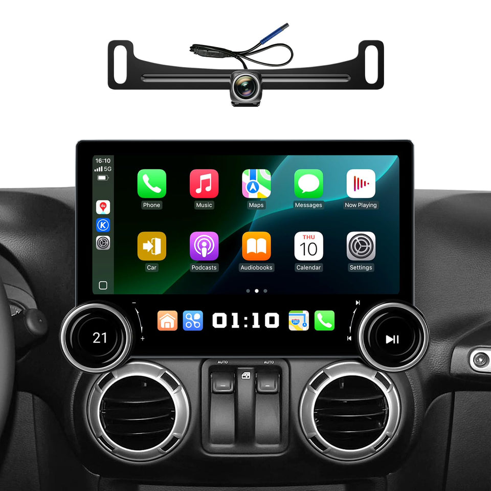 AINAVITO 11.5-inch dual knob display for Jeep Wrangler JK with clear visuals