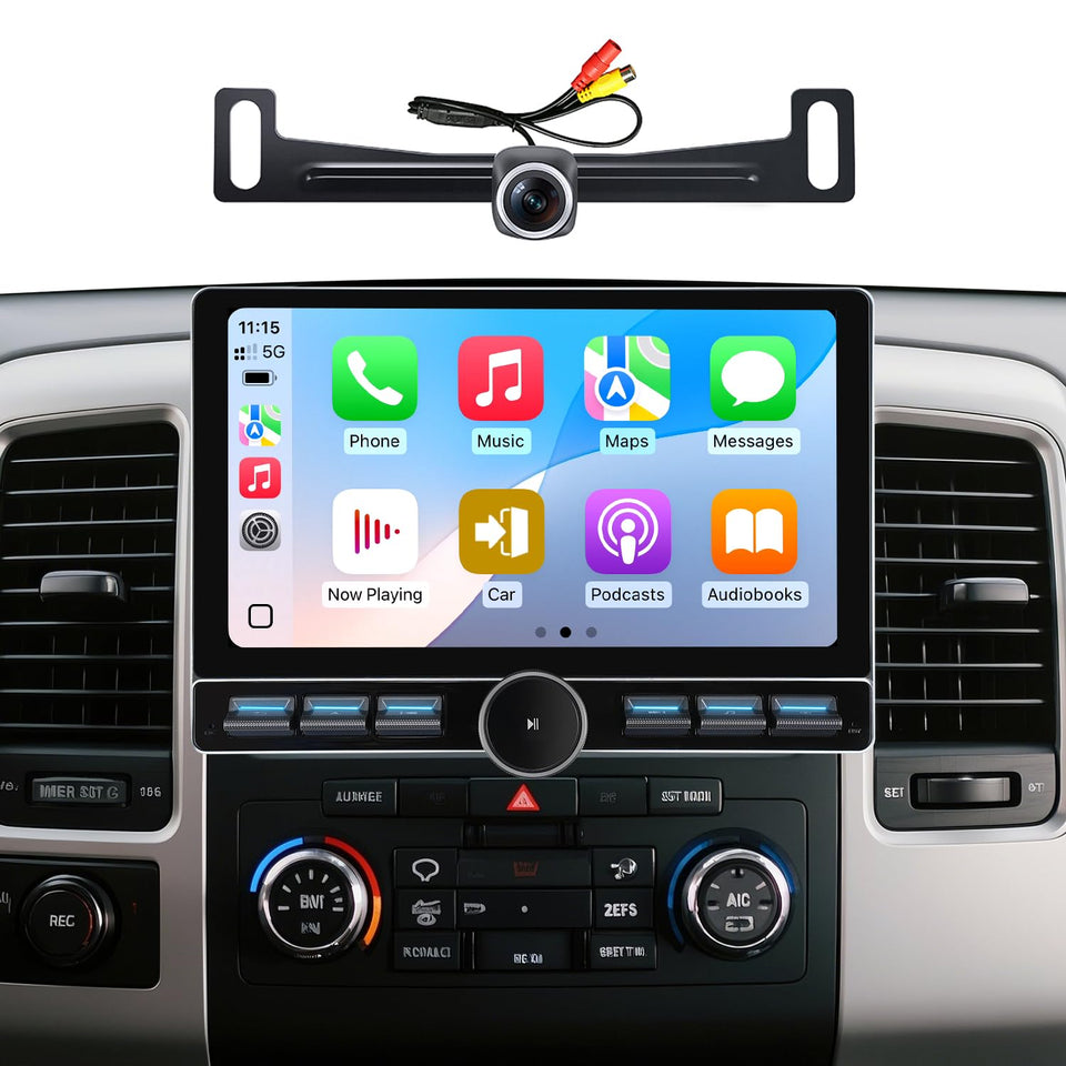 AINAVITO 4G+64GB car stereo front view showing OEM-fit Ford F-150 integration