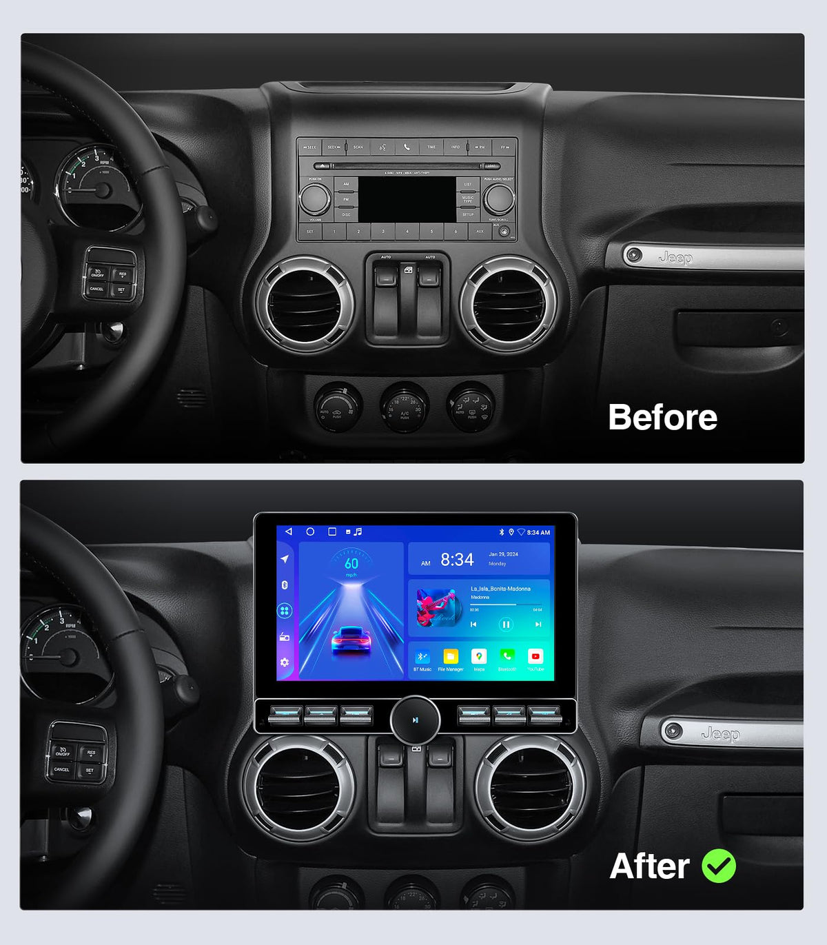 AINAVITO physical volume knob for glove-friendly, tactile control