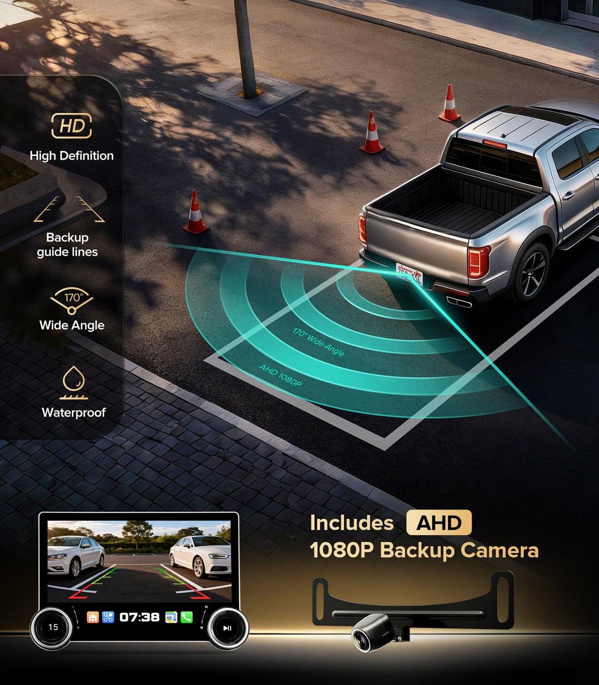 AINAVITO plug-and-play harness kit with Canbus decoder