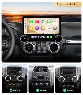 AINAVITO QLED touchscreen with sun glare resistance for easy navigation