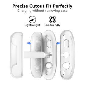 Aircawin AirPods Max ear cups cover clear guards against fingerprints and scratches