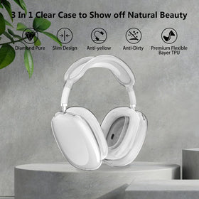 Aircawin AirPods Max headband cover clear for 360-degree protection and style