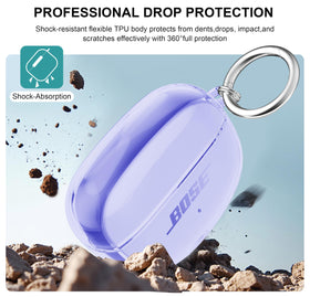 Aircawin case with carabiner for on-the-go attachment to bag or belt.