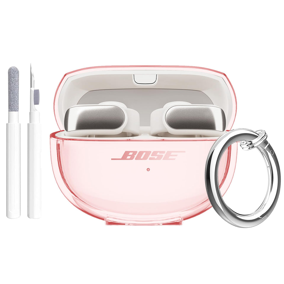 Aircawin Bose Ultra Open Earbuds clear TPU case showing pristine transparency
