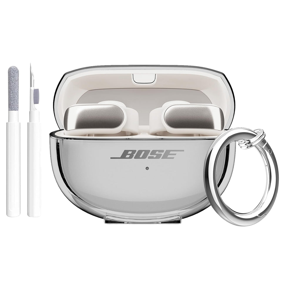Aircawin Bose Ultra Open Earbuds case clear front view showing crystal clarity and protection