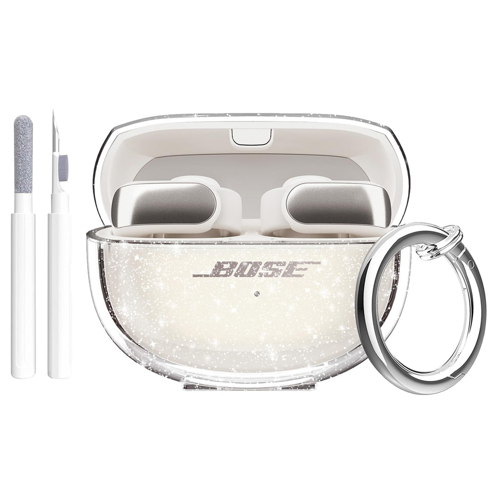 Aircawin Bose Ultra Open Earbuds case with glitter adds stylish protection and shine.