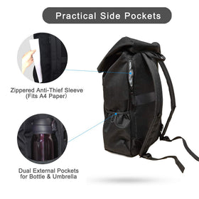 Airlab Rucksack front accessory compartment keeps essentials organized quickly.