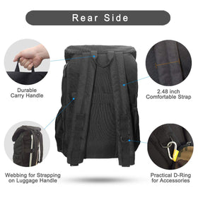 Airlab Rucksack side elastic pockets keep water bottles within easy reach.