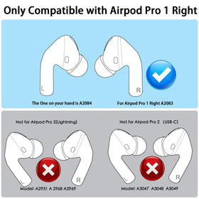 AirPods Pro Gen 1 right earbud inside charging case for easy swap.