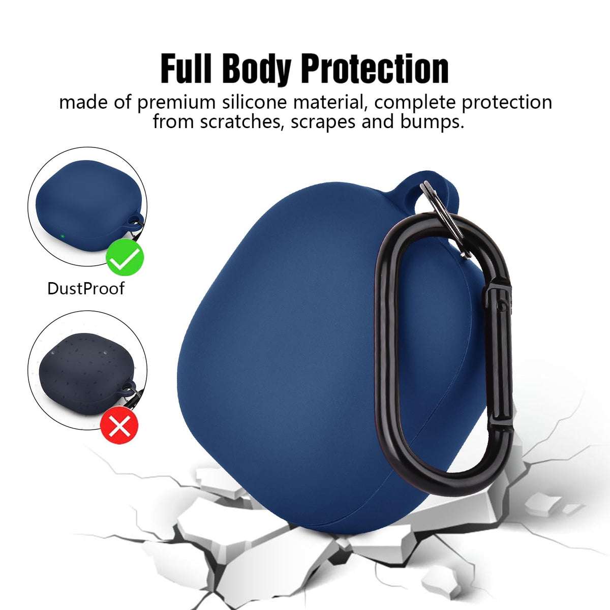 AIRSPO 4-in-1 package: case, carabiner, ring, and gel pads