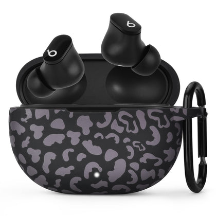 AIRSPO Beats Studio Buds leopard case in black offers durable protection.