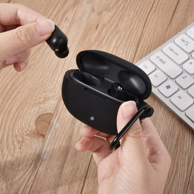 AIRSPO attached carabiner clipped to a bag for secure hands‑free carry