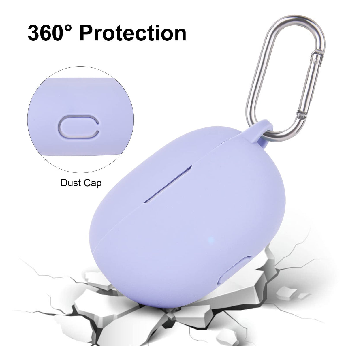 AIRSPO lilac silicone texture detail for comfortable, non-slip grip