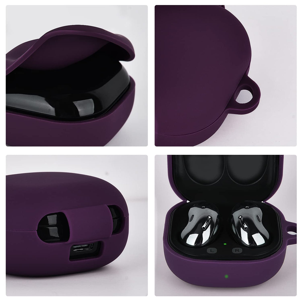 AIRSPO Galaxy Buds 2 Pro silicone case, side view with anti-slip design