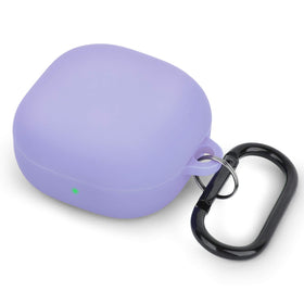 AIRSPO lilac silicone case for Galaxy Buds 2 Pro, front view, scratch protection
