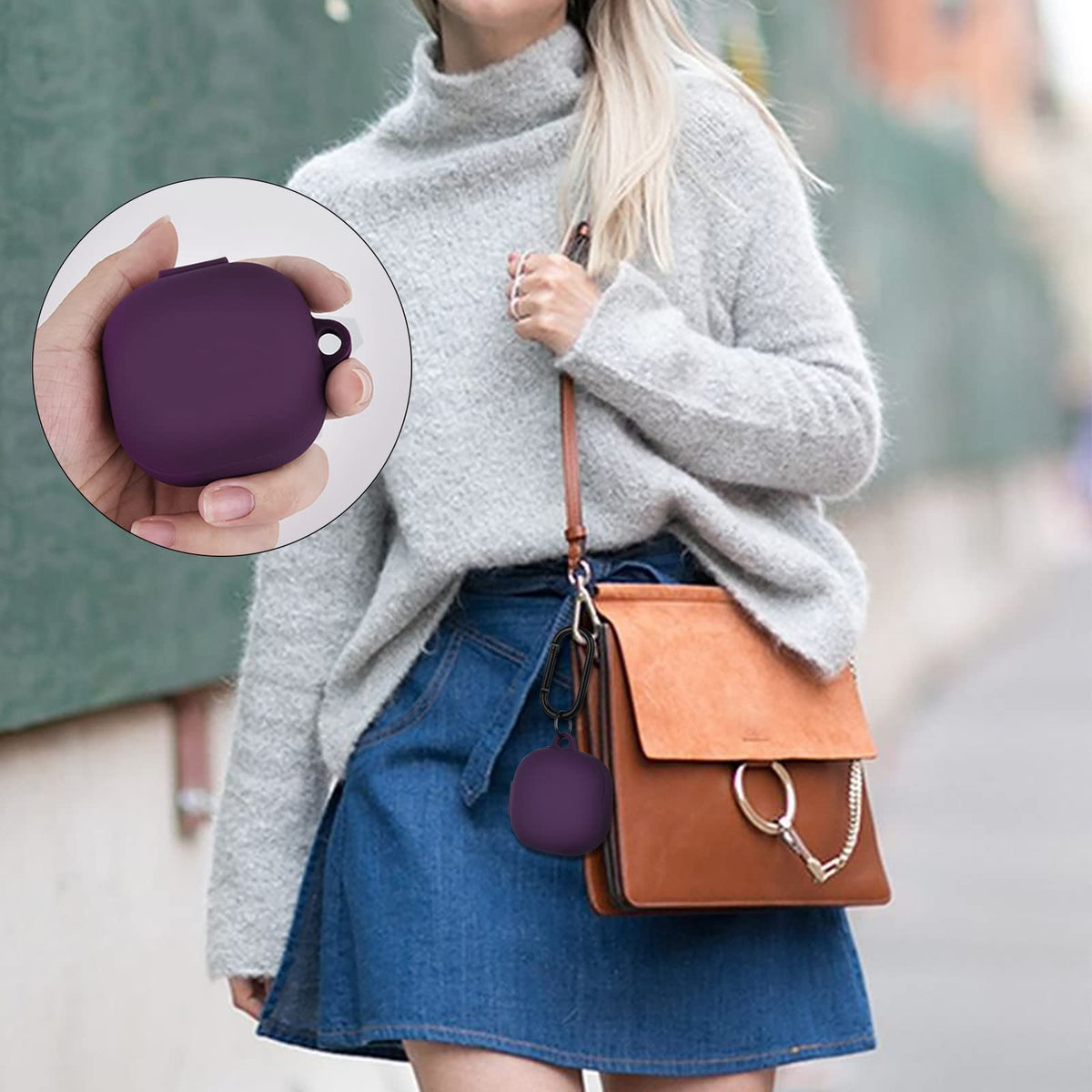 AIRSPO Galaxy Buds 2 Pro silicone case with spare gel pads for secure fit