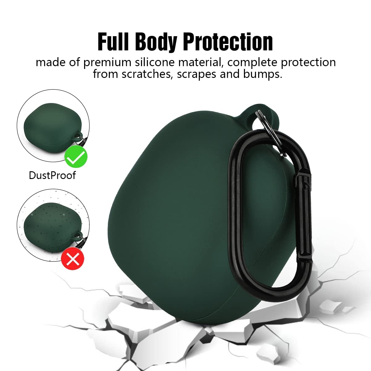 AIRSPO Buds 2 Pro case supports wireless charging with the case in place.