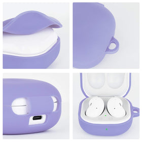 AIRSPO lilac silicone case for Galaxy Buds Pro, front view, easy charging