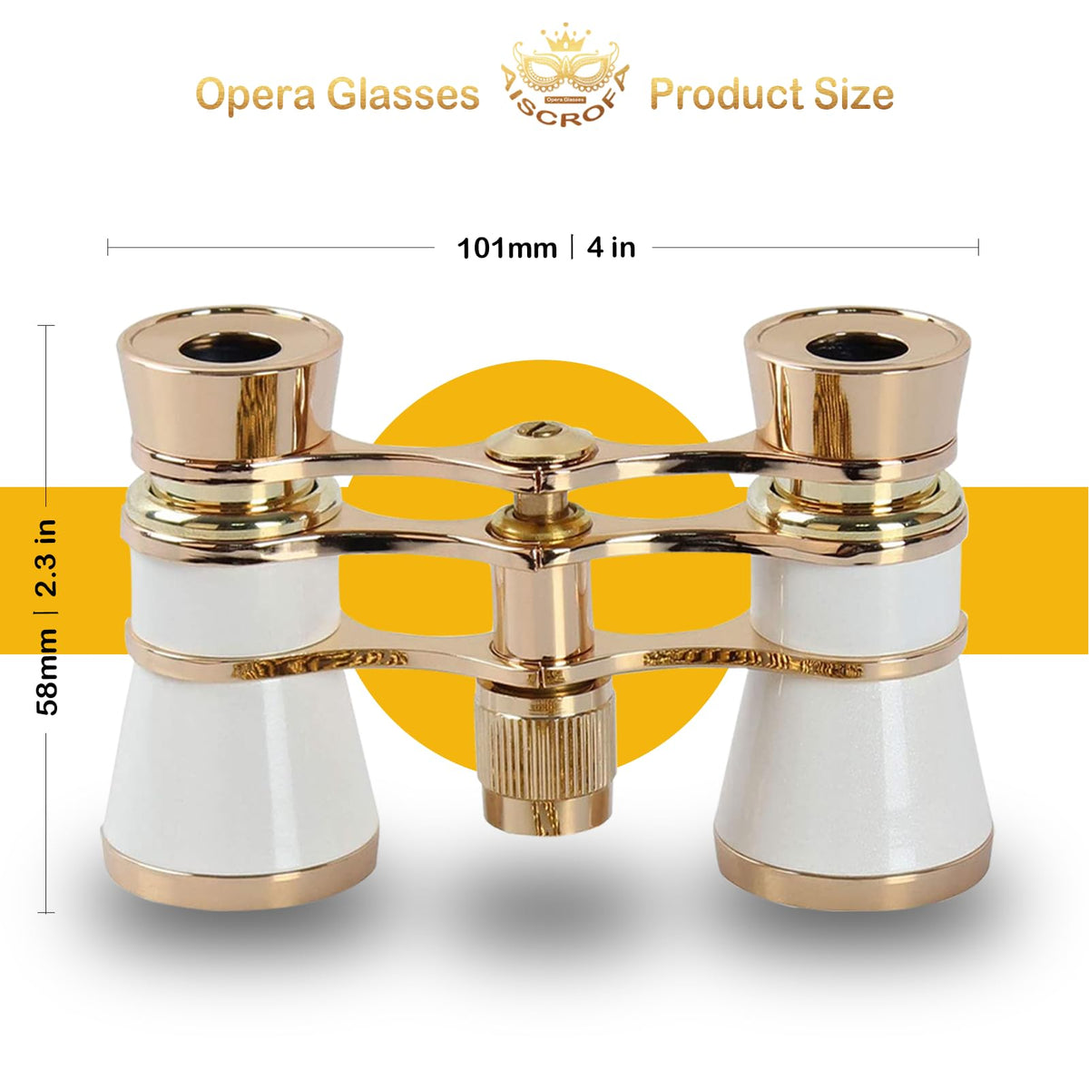 AiScrofa opera glasses with handle extended for steady handheld viewing benefit