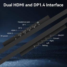 AISHICHEN 24-inch bar monitor with dual HDMI DP for PC or consoles