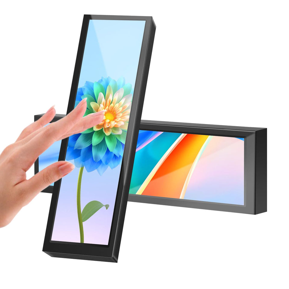 AISHICHEN 8.8-inch monitor front view with IPS panel for real-time data