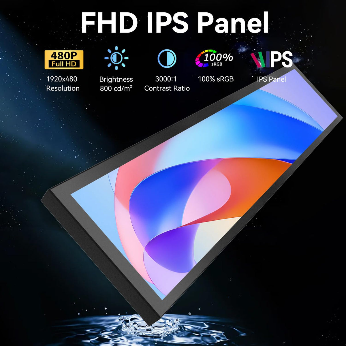 AISHICHEN bar display with signage side ports enables easy connectivity