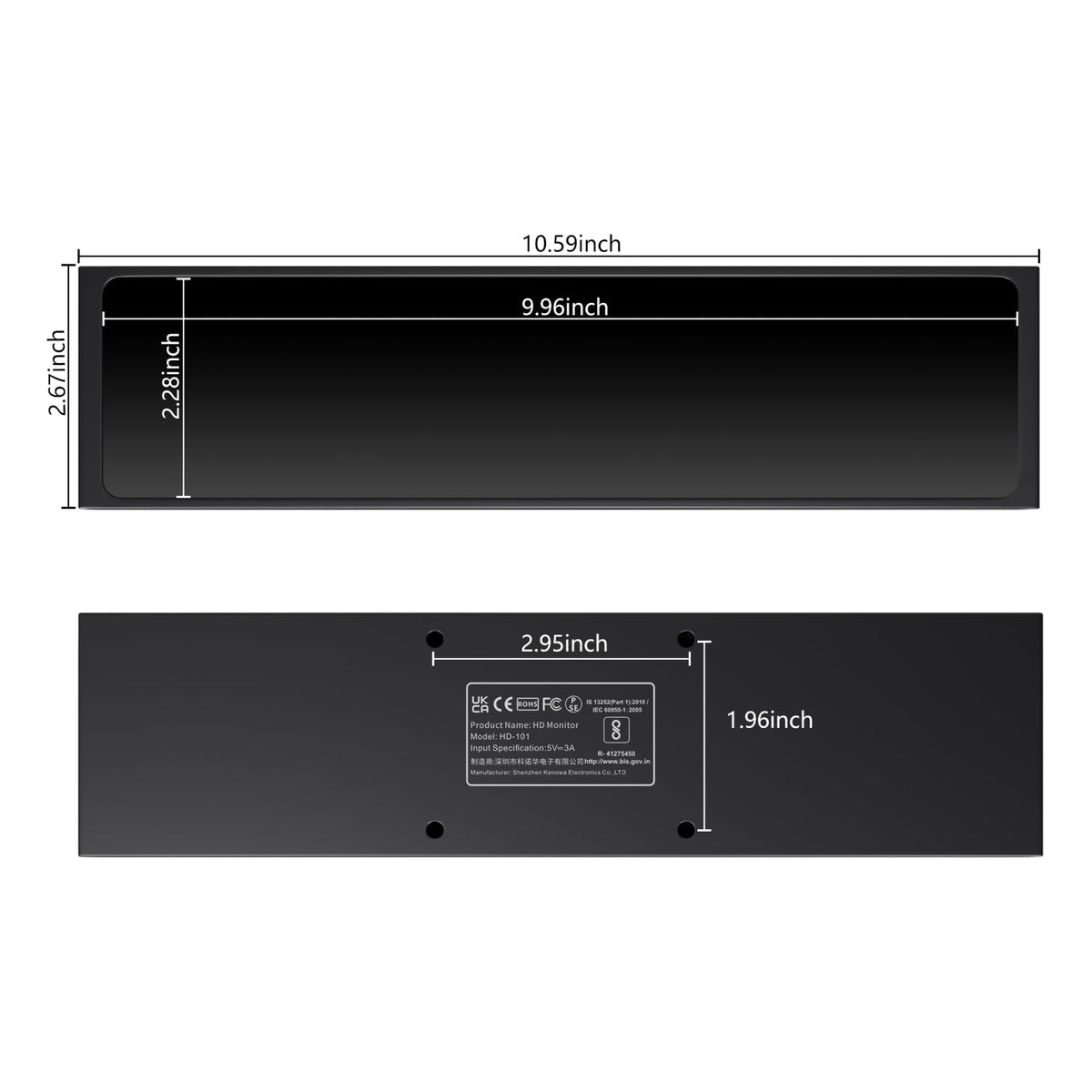 AISHICHEN mini monitor features anti-glare coating to reduce reflections during long use