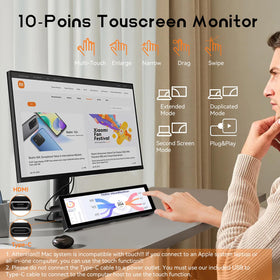 AISHICHEN mini monitor IPS panel with vivid colors and wide viewing angles