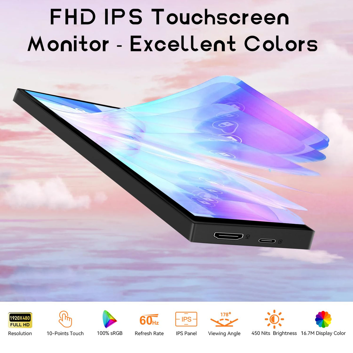 AISHICHEN PC sensor panel display visualizing CPU, GPU, and RAM status at a glance