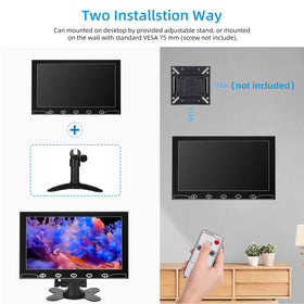 AISHICHEN portable 10.1-inch display fits in a bag for travel gaming.