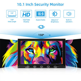 AISHICHEN Raspberry Pi ready monitor with HDMI, VGA, and BNC inputs for versatile setups.