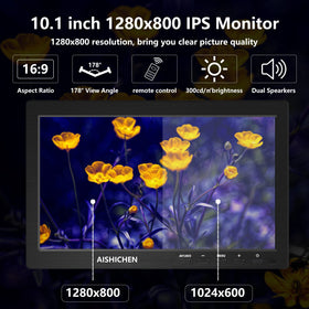 AISHICHEN side profile displaying HDMI VGA BNC ports for flexible connections benefit versatility