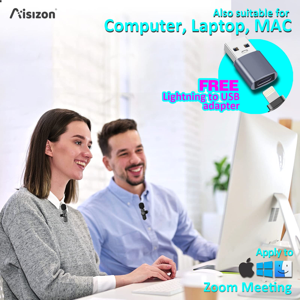 Noise reduction and low latency with Aisizon A3d mic for real-time syncing.