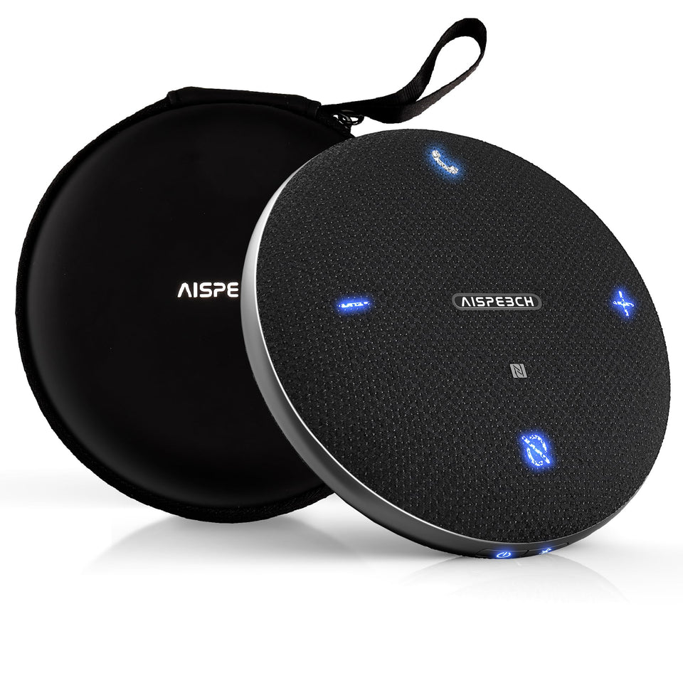 AISPEECH M4 front view showing controls and clear meeting audio