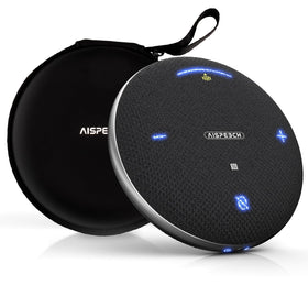 AISPEECH M4 Pro front view showing controls and speakerphone benefits