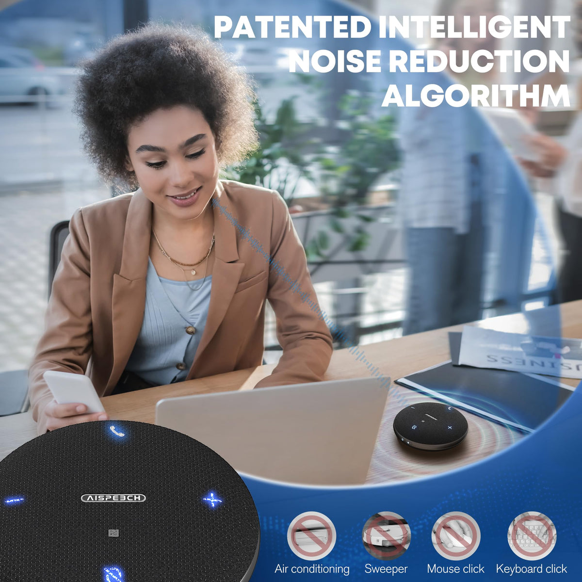 AISPEECH M4 speaker detail highlighting Hi‑Fi playback for clearer sound