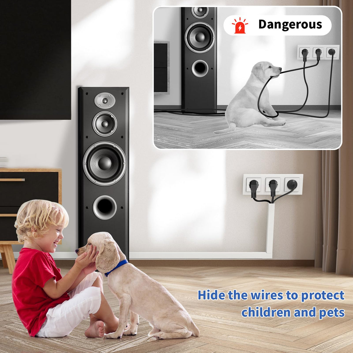 Aispour 236-inch total length reduces interfaces and keeps cables tidy.