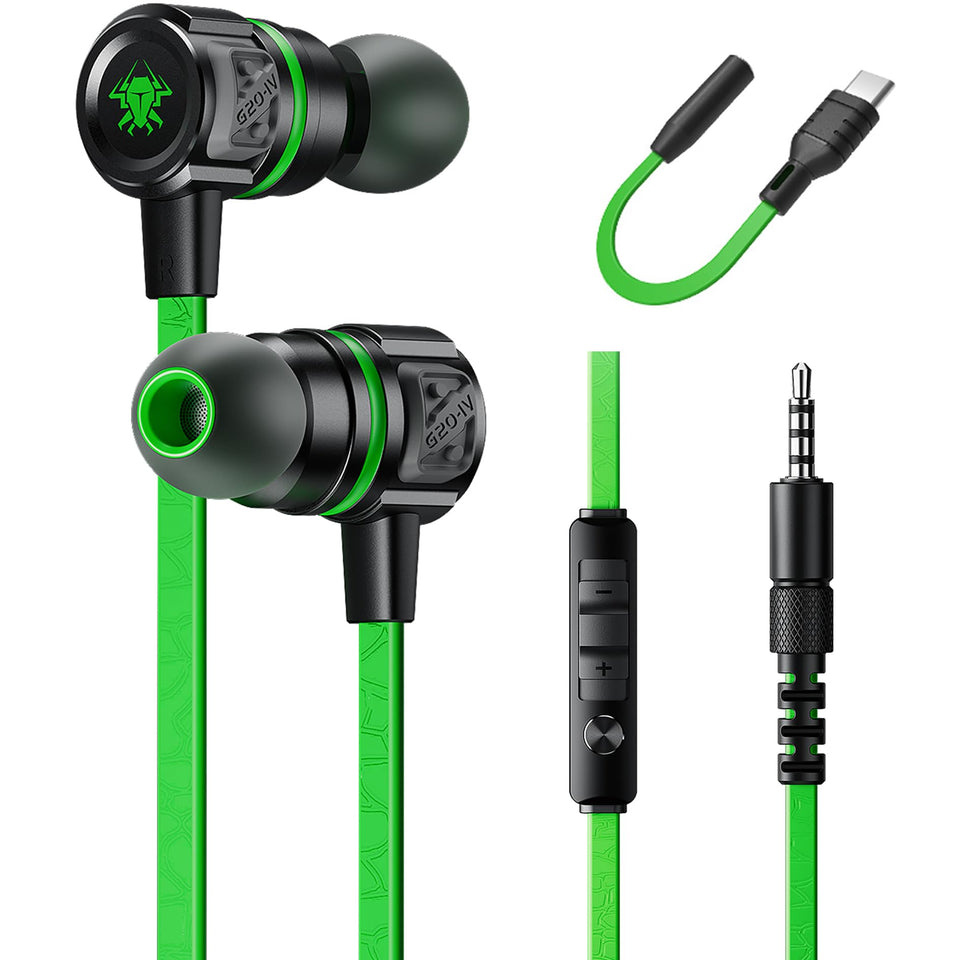 Aitalk Gaming Earbuds with USB-C and 3.5mm dual plug for universal compatibility.