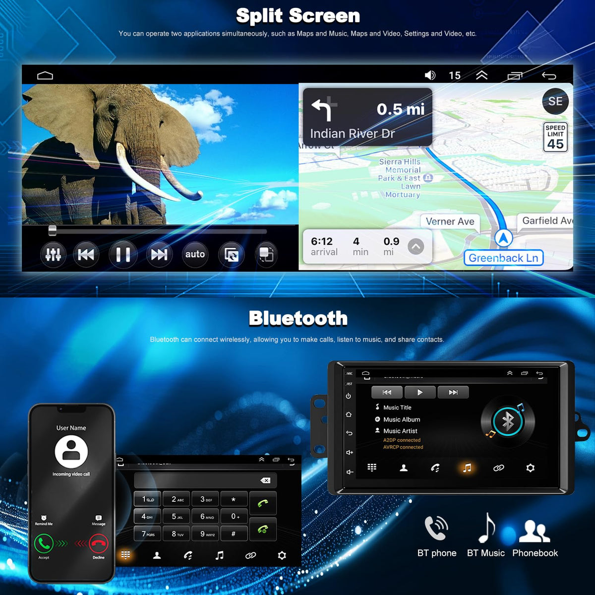 Aitrenlu rearview camera 170-degree view aids safe parking.